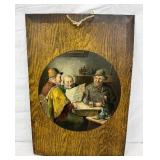 1905 Tin Lithograph ‘Old Friends’ Beer Advertising Sign by Adam Groppenbacher