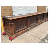 13ft 11in Pine Store Counter with Paneled Front