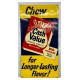 Cash Value Chewing Tobacco Sign 11x21in