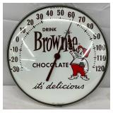 12in. Drink Brownie Chocolate  Thermometer with Glass Face