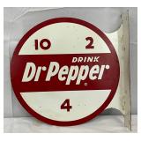 Dr Pepper Flange Sign, 12 x 12 in