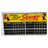 1961 Squirt DS Masonite Scoreboard, 32 x 16 in.