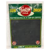 Emb. Sun Drop Golden Cola Menu Board, 20in x 28in