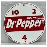 10in. Porc. Dr Pepper 10-2-4 Sign