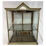 Hardie’s Bread Display Case with Glass Panels and Metal Frame