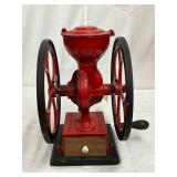 Early Cole’s Mfg Co. Coffee Grinder with 10-Inch Wheels