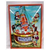 1951 Whistle Golden Orange Refreshment Framed Cardboard Advertisement 45x34 