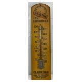 Clark Bar O’Clock Wooden Thermometer, 6 x 21 Inches