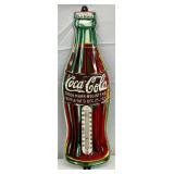 1923 Die-Cut Coca-Cola Bottle Thermometer, 5×16 