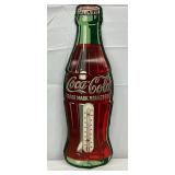 Coca Cola Die Cut Bottle Thermometer, 6x17