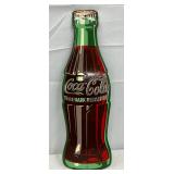 1951 Die-Cut Coca-Cola Bottle Sign, 5 x 17 