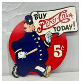 5-Cent Pepsi-Cola ‘Pepsi Pete’ Cardboard Hanging Sign, 13 in. x 13 in.
