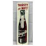 Emb. Grapette Soda Thermometer, Self-Framed,   5in x 17in
