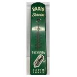 Sylvania Radio Tubes Thermometer, 8×39 Inches