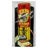 Emb. Federal Hi-Power Shells Advertising Sign, 28in x 11.5in