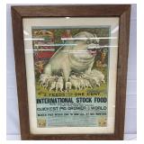 ‘International Stock Food,’ Framed Lithograph 27.5 x 35 Inches