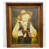 1903 Paul Jones Whiskey Tin Lithograph Sign 22 1/2 x 28 
