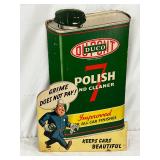 DuPont Duco Polish 7 Die-Cut Easel-Back Advertising Display 13x20 