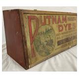 Putnam Fadeless Dyes Wooden Display Cabinet, 21 x 10 1/2 