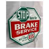 for Brake Service Metal Sign