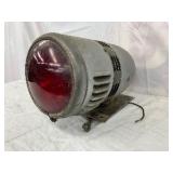 Early Federal Ele Co. Model 66 Siren Light with Red Lens, measures 15(l) x 8.5 (diameter)