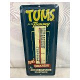 Tums Quick Relief Metal Thermometer with Advertising Graphics, 4×9 Inches