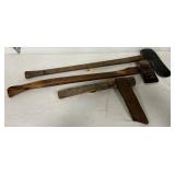 Wooden Handle Primitive Axes