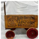 Varnishes Adv Wooden Wagon Berry Brothers 22in Long 