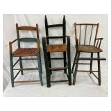 Rustic Wooden High Chairs