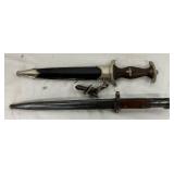 German WWII Dress Dagger and Bayonet with Scabbards