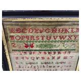 embroidered alphabets, numbers