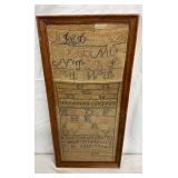 Sampler with Text and Symbols