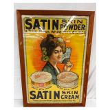 Framed 1903 Advert for Satin Skin Powder and Cream, 32×45 Inches
