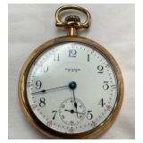 Waltham 17-Jewel Pocket Watch with Gold-Tone Case