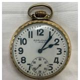 Garland Pocket Watch with 10K Gold-Plated Case and 17-Jewel Movement