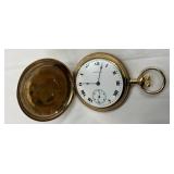Waltham Gold Pocket Watch with Roman Numeral Dial