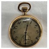 Elgin National Watch Co. Gold-Plated Pocket Watch with Open-Face Design