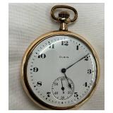Elgin 10K Gold-Filled Pocket Watch with Visible Movement