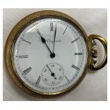 Elgin National Watch Co. Gold-Tone Pocket Watch with Roman Numeral Dial