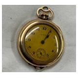 Elgin Pocket Watch in Gold-Tone Case with Open-Face Design