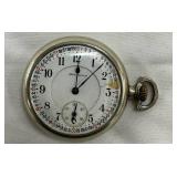 Silver Open-Face Pocket Watch with Swiss Movement