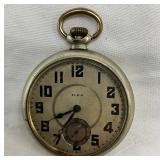 Elgin National Watch Co. Hunter-Style Pocket Watch with Silver-Tone Case