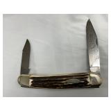 Frank Buster Fight’n Rooster Knife with Stag Handle