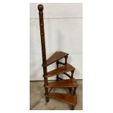 Four-Step Spiral Library Ladder