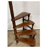 Four-Step Spiral Library Ladder