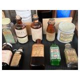 Early 20th Century Medicine Bottles, Including Lilly Labels