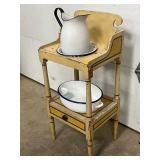 Enameled Pitcher and Basin
