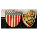 Circa 1900 Patriotic Shield Box w/ Motif