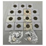 16 Liberty Head Nickels, Various Years and Grades