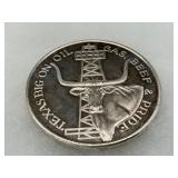 Two Troy Ounces .999 Fine Silver Texas-Themed Round
